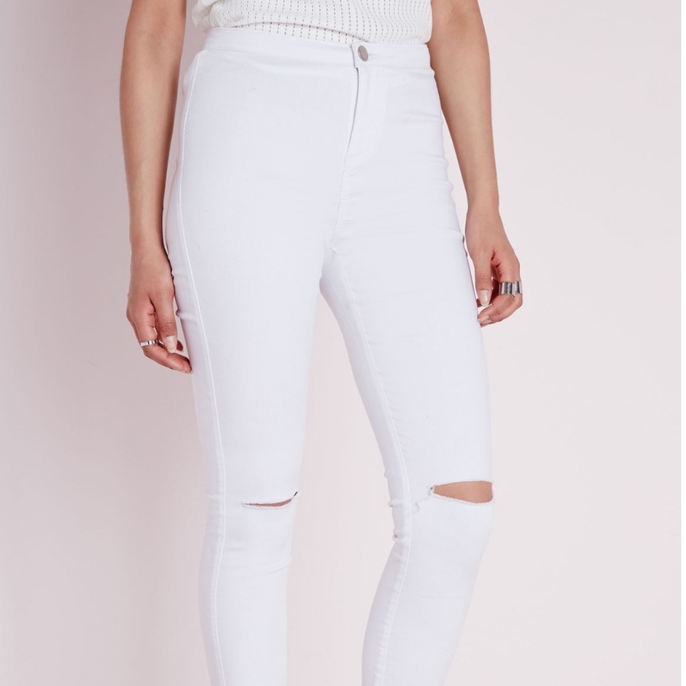 NWT white high waisted skinny jeans